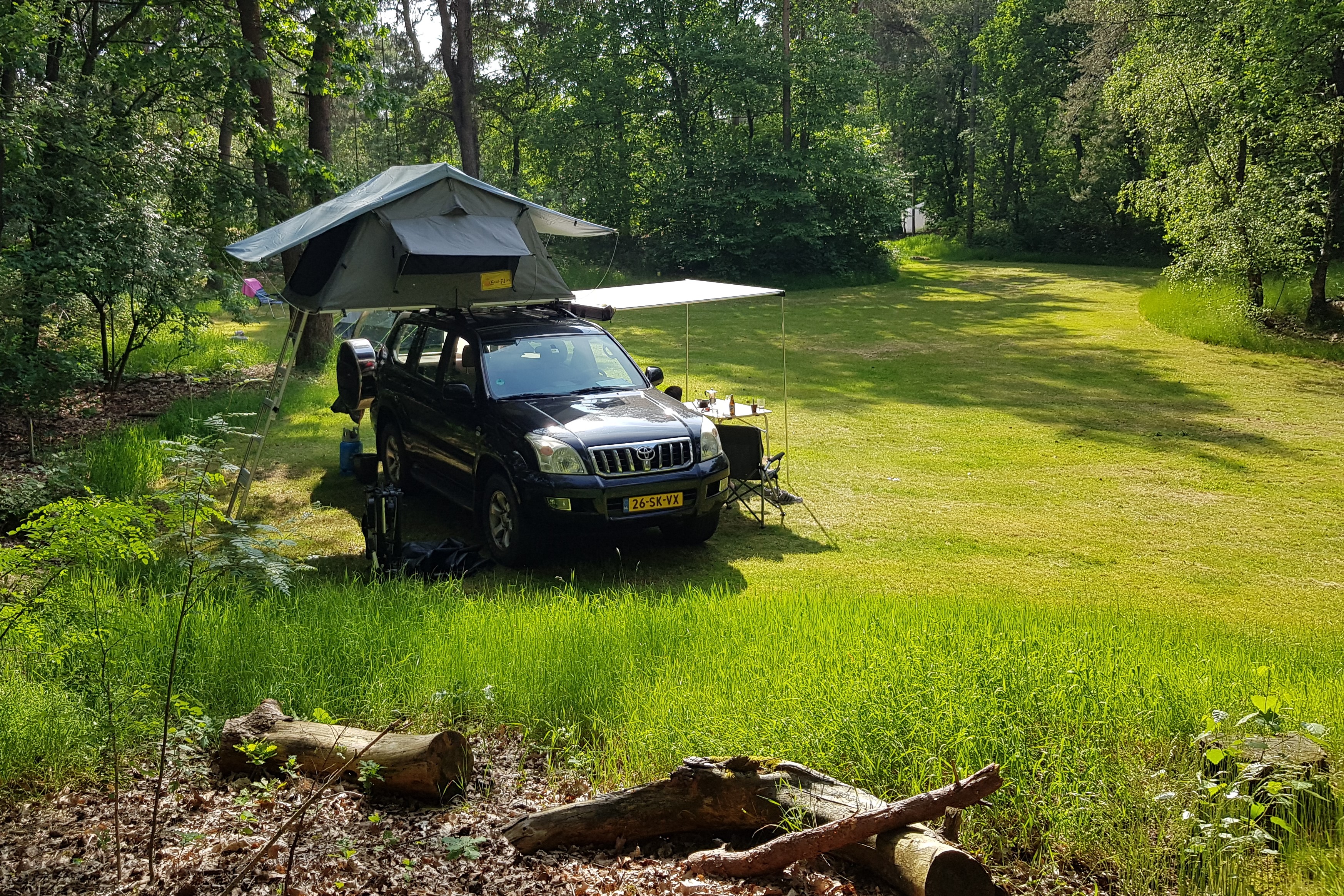 Op de camping bij Harskamp, op de Veluwe
